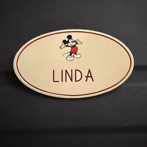 Disney- Cast Member Mickey Mouse Name Tag - Linda